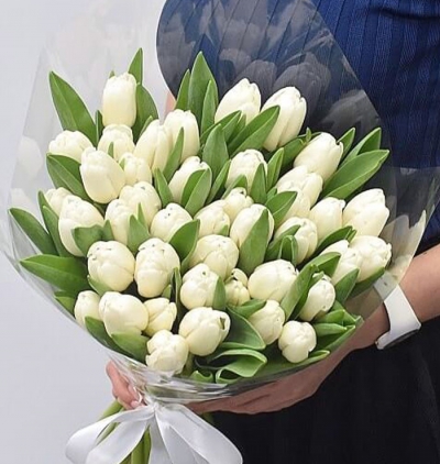  Serik Çiçek Siparişi kucak dolusu beyaz laleler