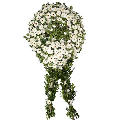 Belek otele çiçek gönder. Beyaz Gerbera Cenaze Çelengi