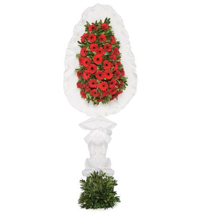 Belek çiçek Kırmızı Gerbera Sepet/Çelenk