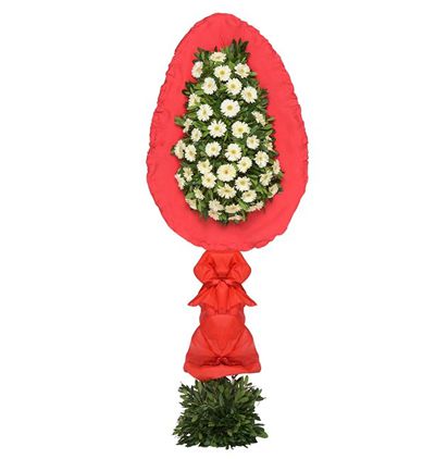 Belek çiçek Beyaz Gerbera Sepet/Çelenk