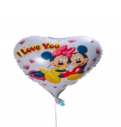 Serik Çiçekçi I lowe you yazılı kalp balon