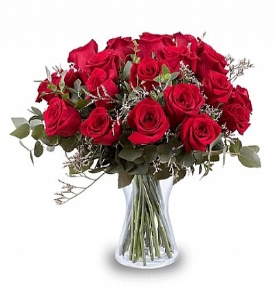  Serik Çiçek Siparişi Vazo İçerisinde Kırmızı Güller